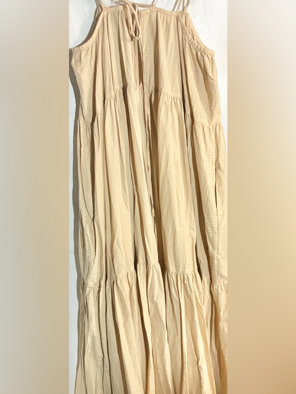 Everlane cotton Peasant Dress Sz M oversized Staple Billowy light Pockets - Picture 4 of 16
